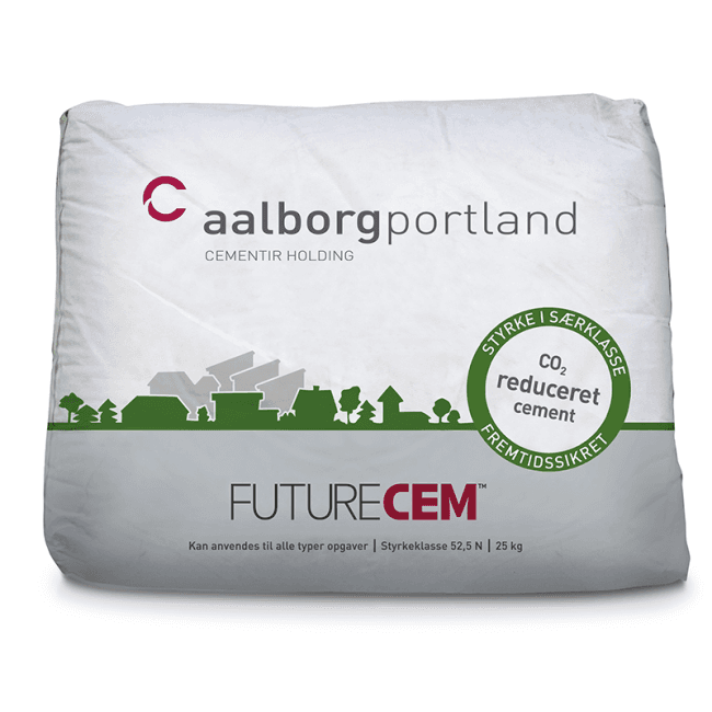 FUTURE CEMENT 52,5N  -  COâ‚‚-reduceret højstyrkecement, 42 x 25 kg (1050 kg)