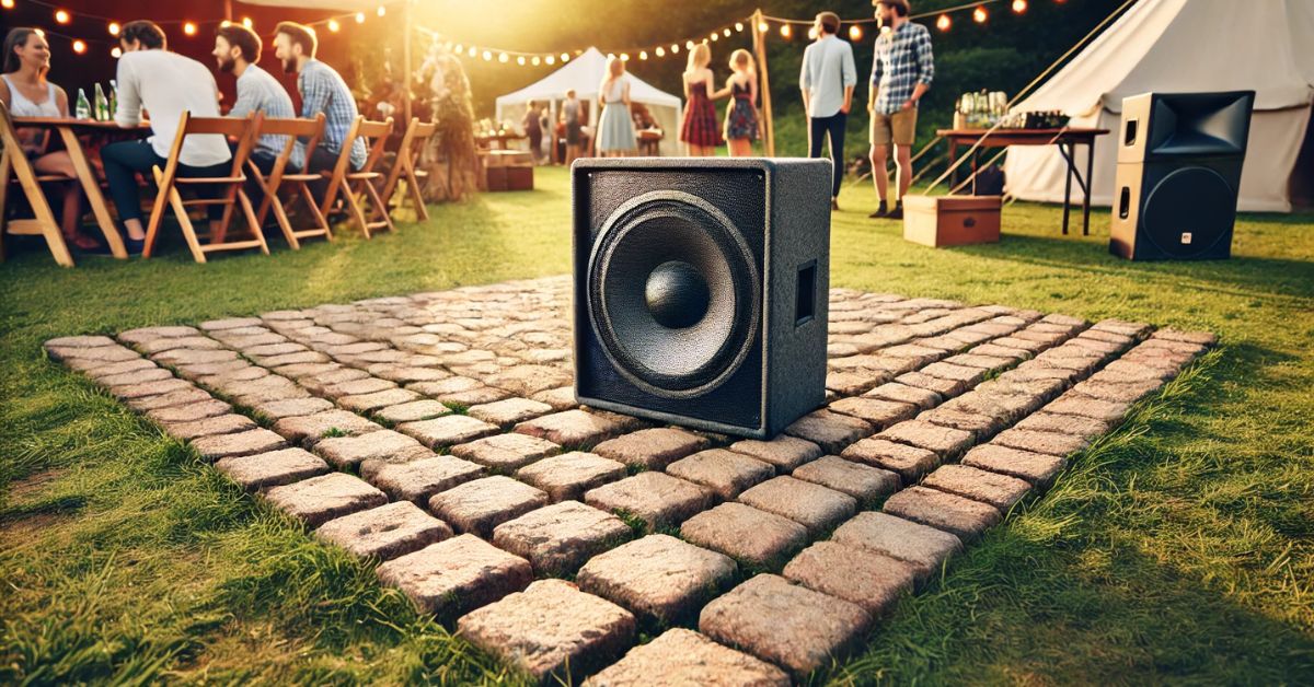 Soundboks med herregårdssten fundament